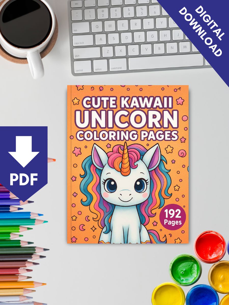 Cute Kawaii Unicorn Coloring Pages (192 Pages) - Image 2
