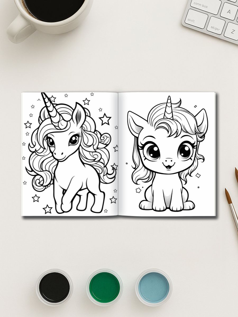 Cute Kawaii Unicorn Coloring Pages (192 Pages) - Image 3