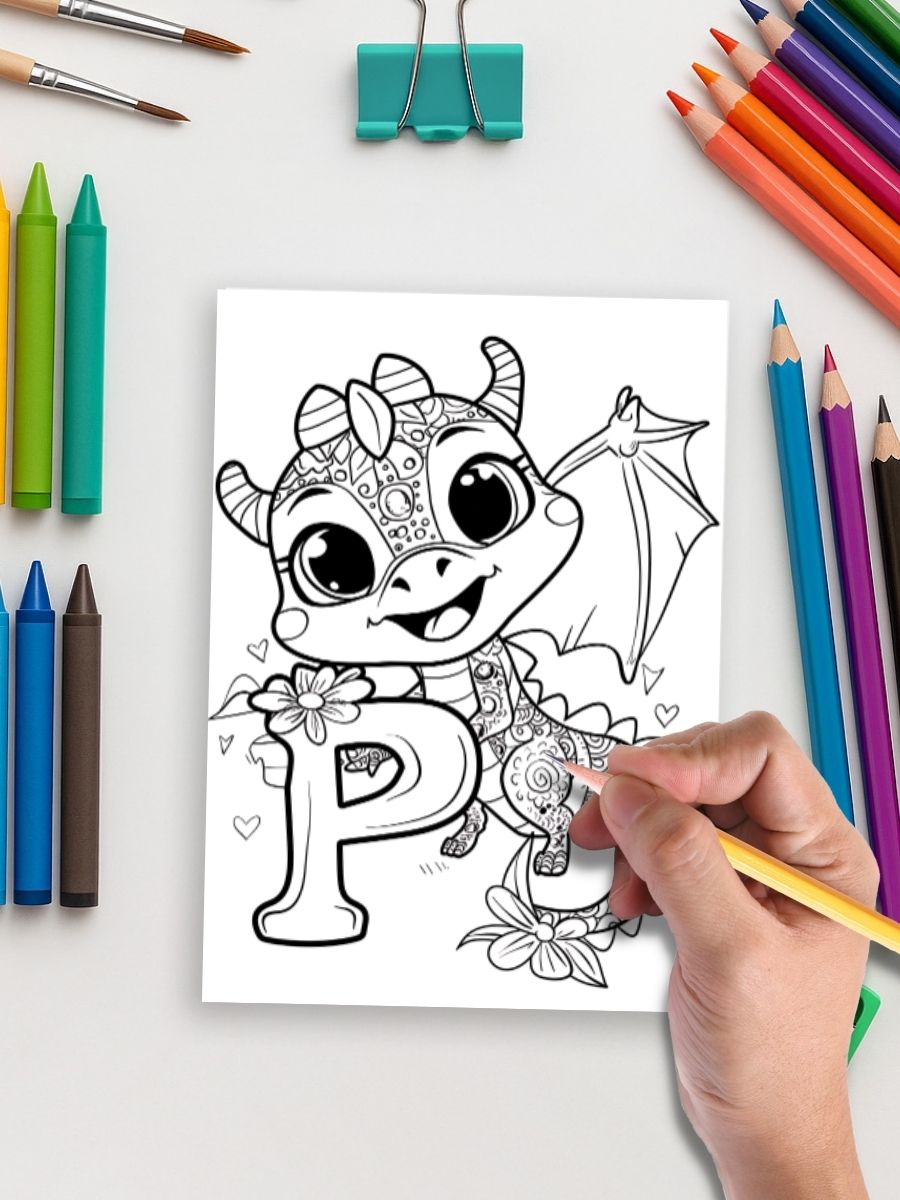 Dragon ABC – 36 Alphabet & Number Pages with Dragons - Image 5