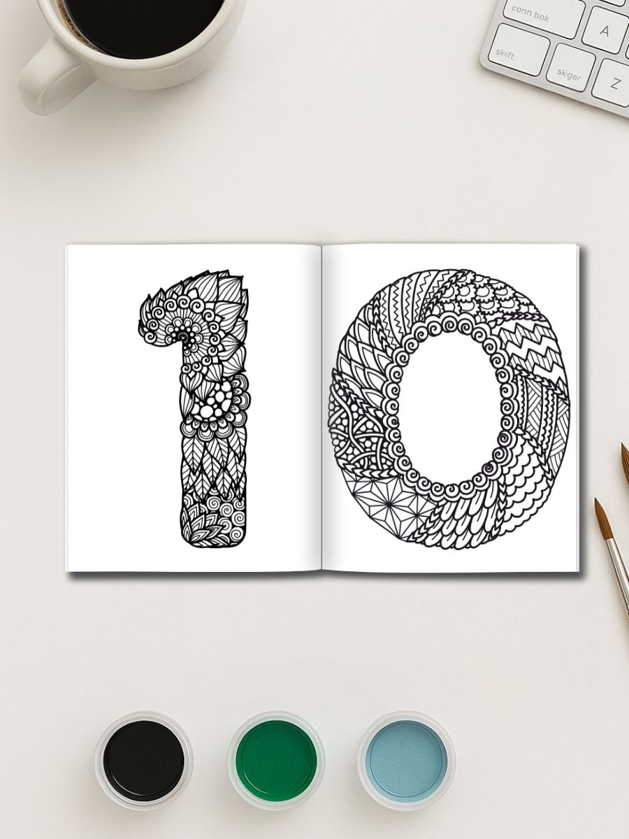 Alphabet Zen – 72 Mandala Letters & Numbers - Image 3